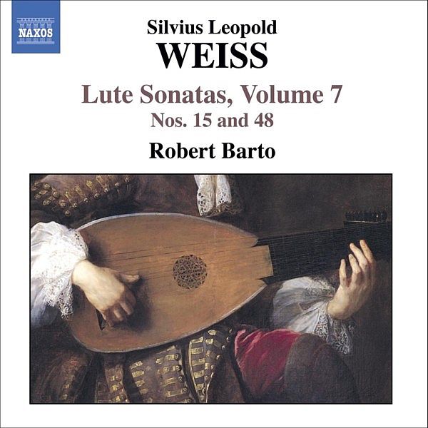 an open book cover with the title of lute sonatas, volume 7