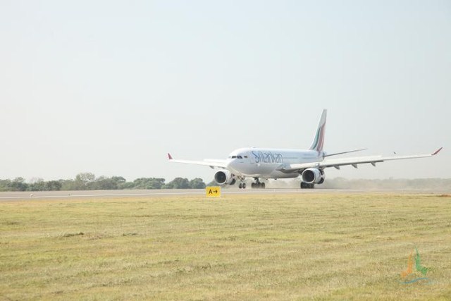 a large airplane on a run way