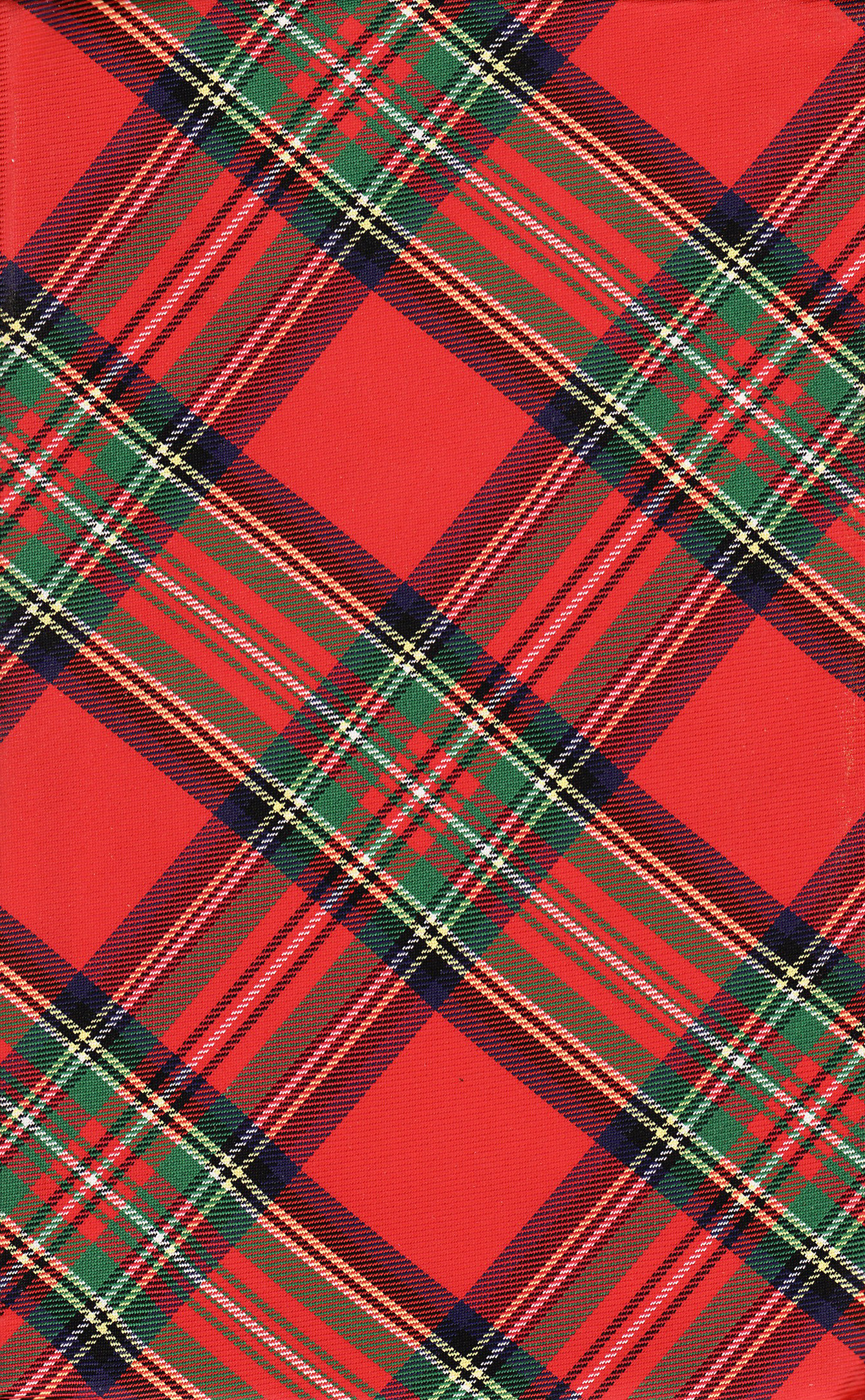 a red and green plaid fabric