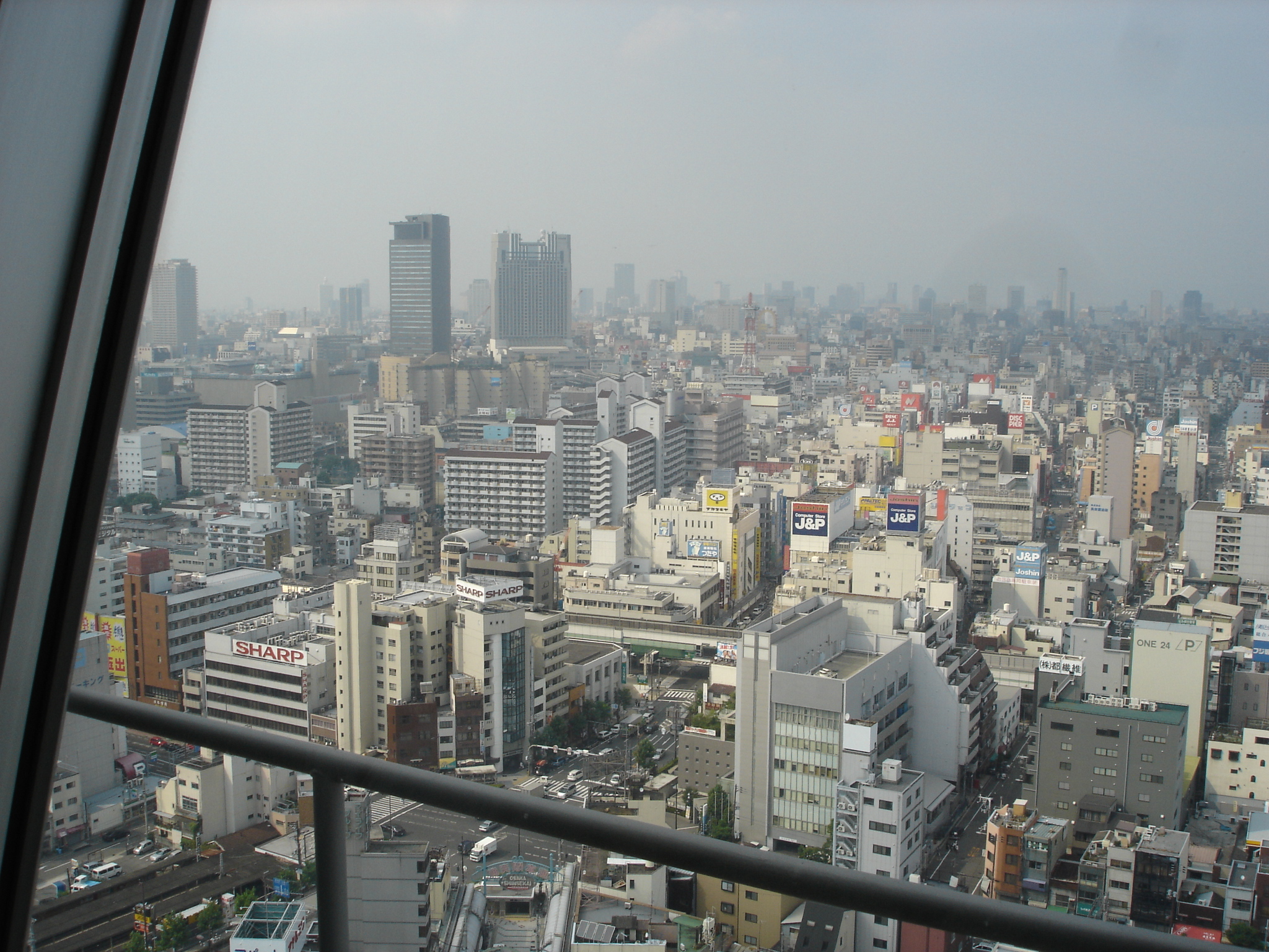 a city seen from a very tall building