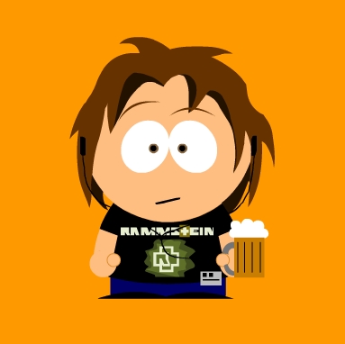 an animation image of a person holding a beer