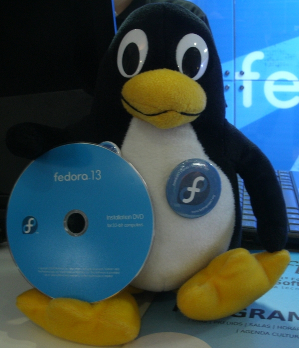 a stuffed penguin next to a cd case