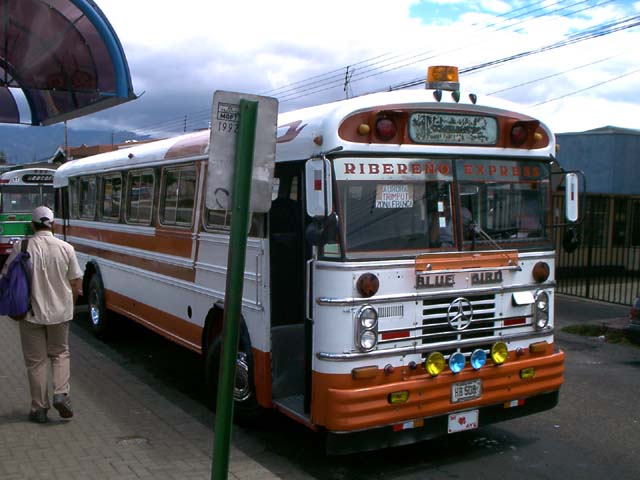 two public transit buses parked at a bus station