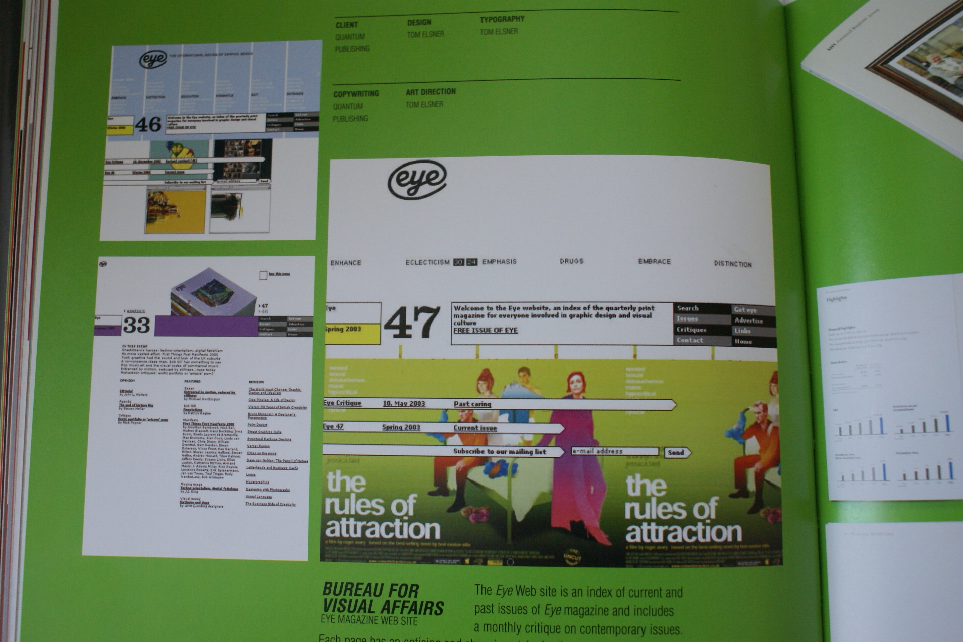 the pages of an open magazine showing many different images