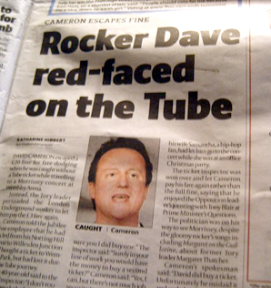 newspaper article with front page po of rocker dale