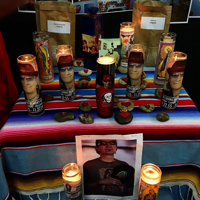 an image of candles with pos and a picture