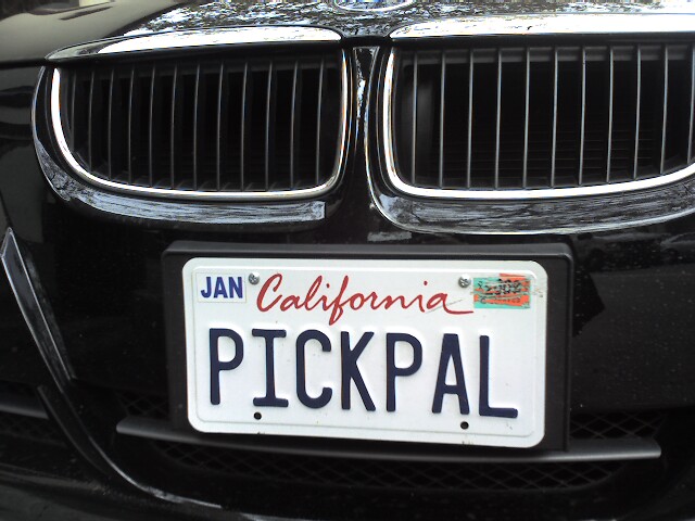 a close up of a license plate on a vehicle