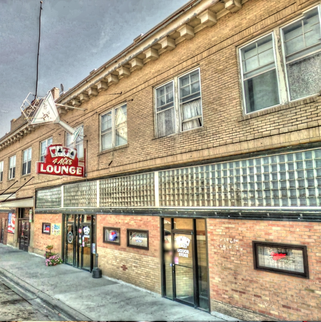 this old, brick building is a good example of color