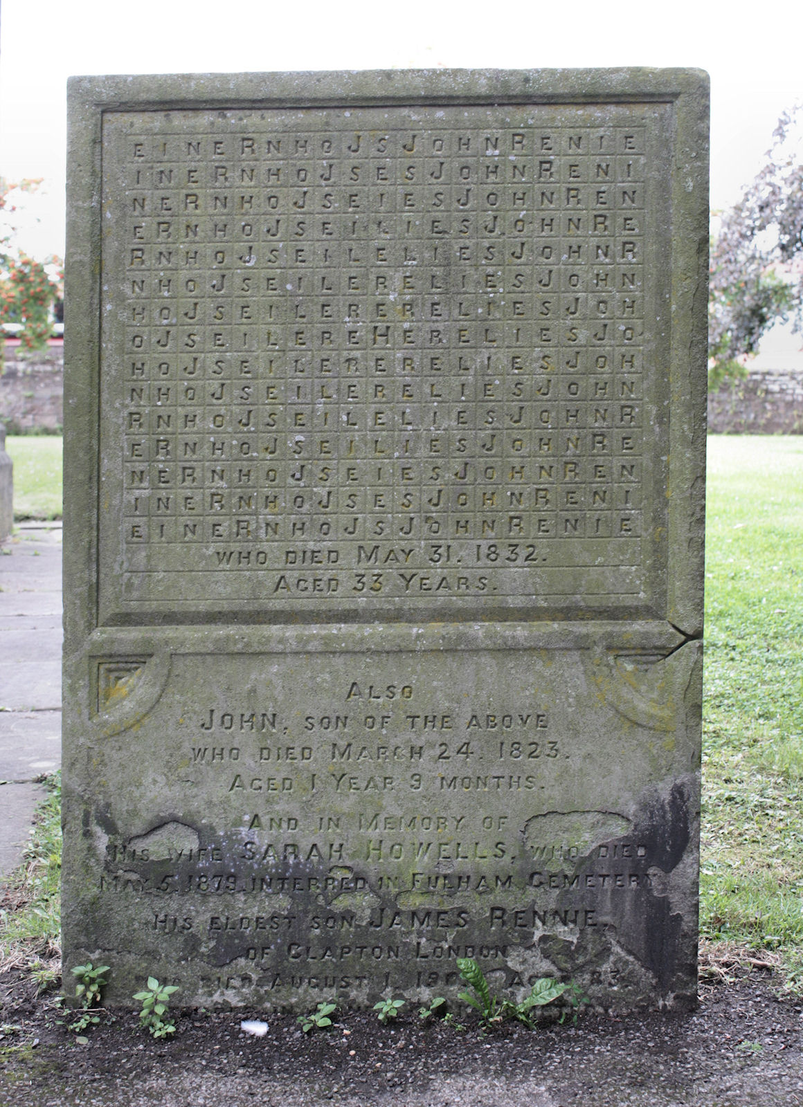 this is a large stone that reads in three letters