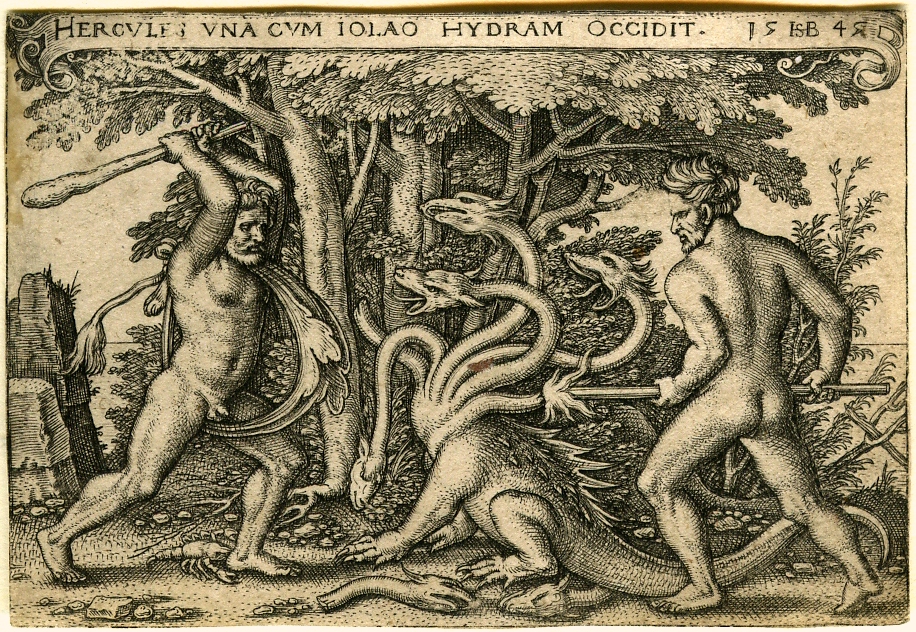an old book shows two men fighting