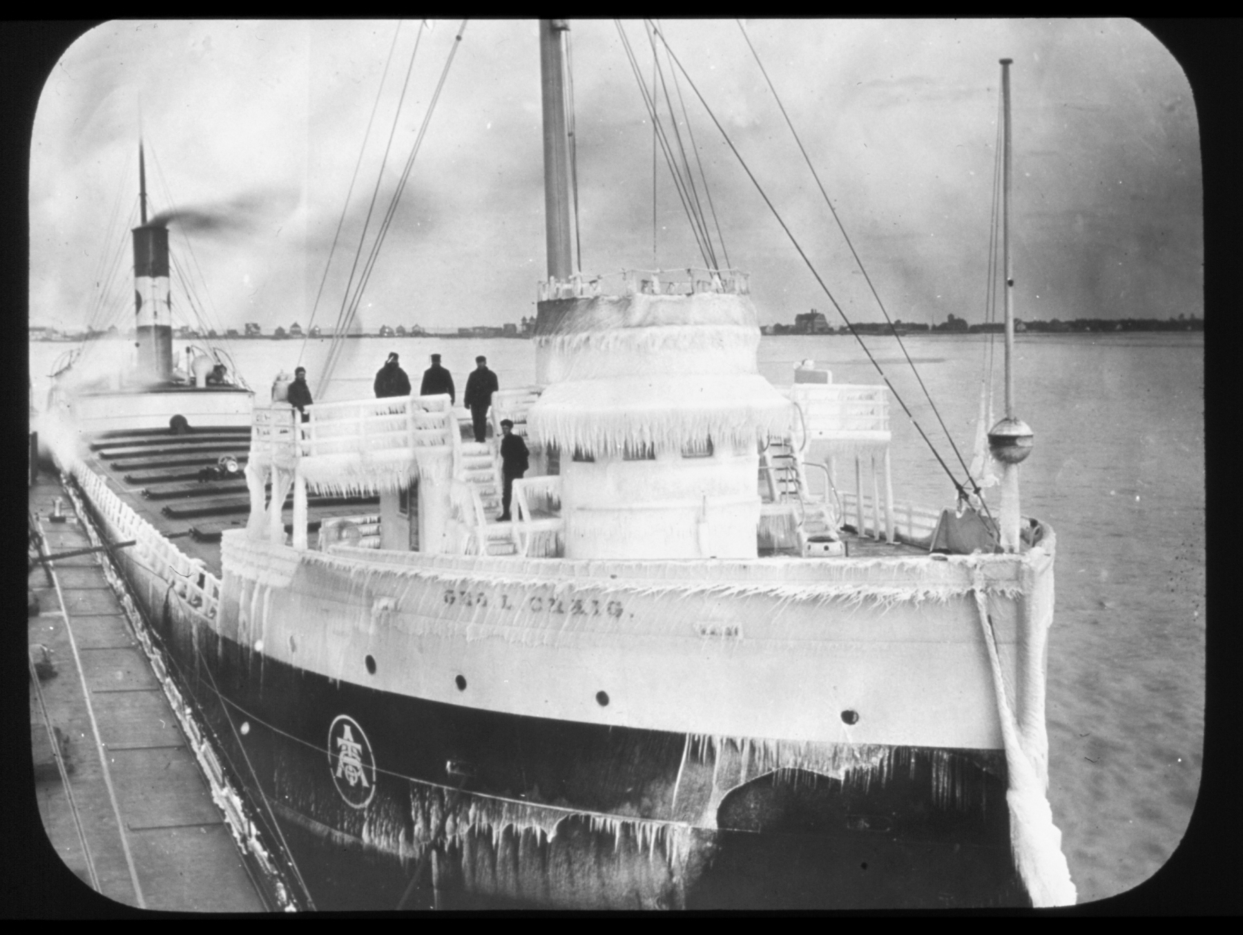 old time black and white po of a steam boat