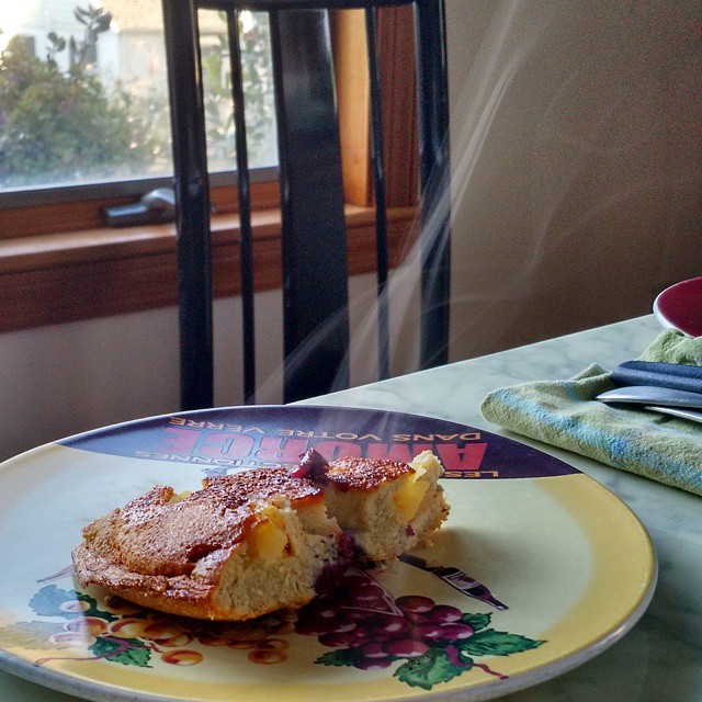 a piece of pastry is served with a cup of coffee