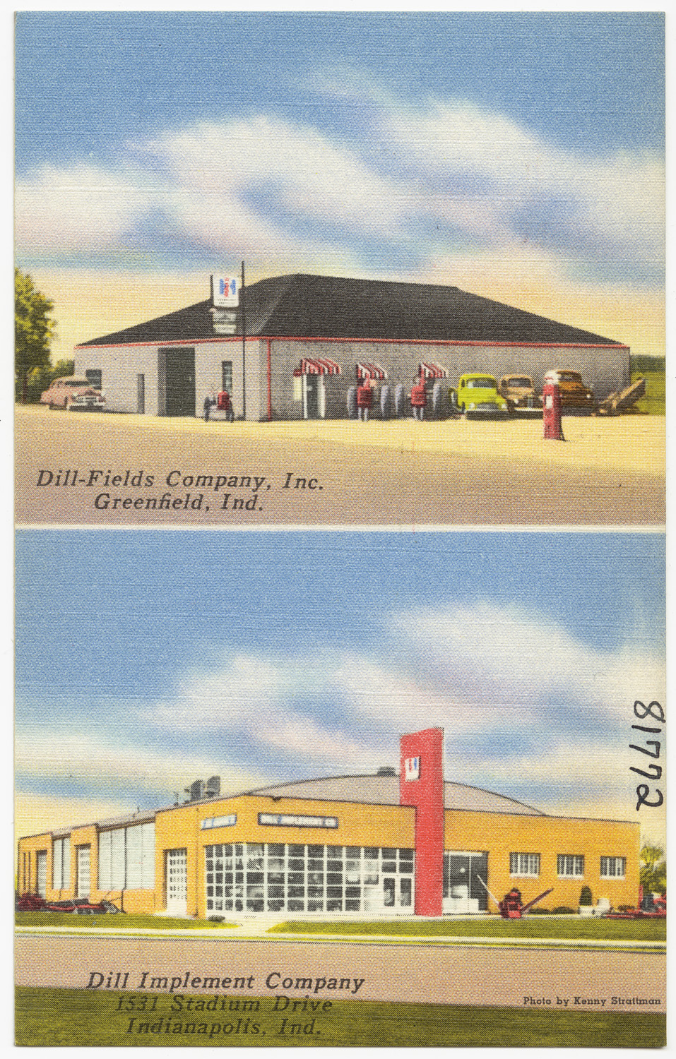 a postcard features a building with three floors and an air port