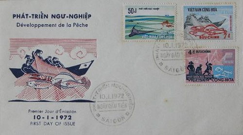 an envelope with some stamps on it
