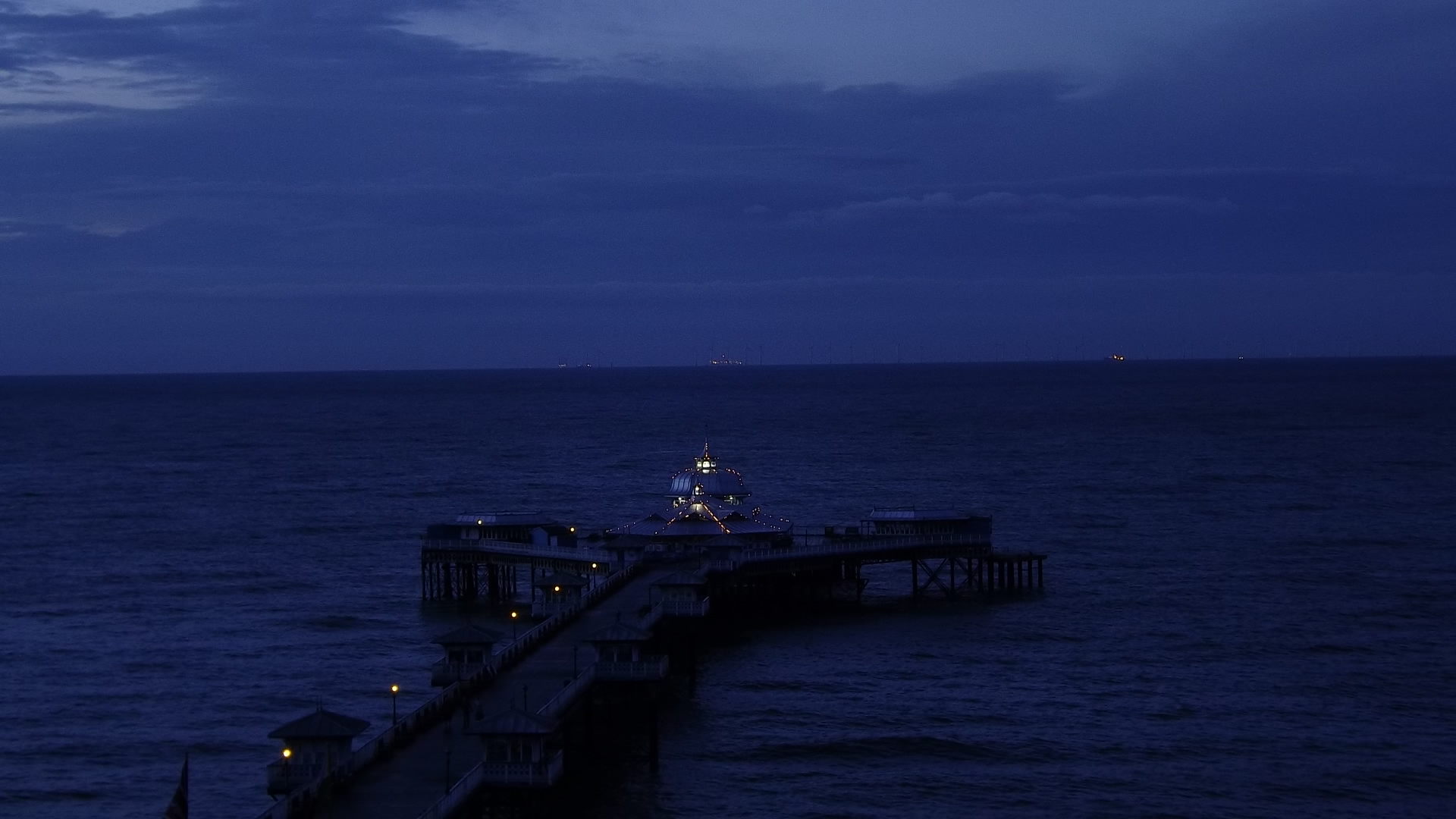 the dock is lit up at night for people to get on