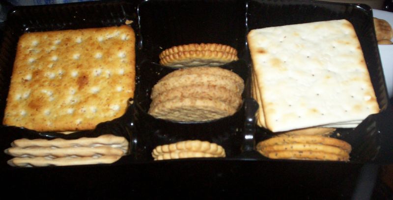 four different types of ers on black trays