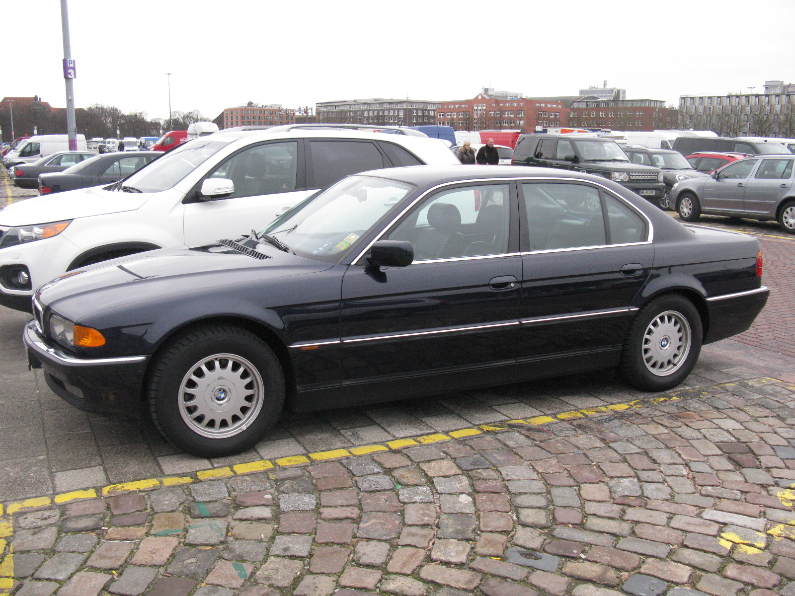 the car is parked in the parking lot