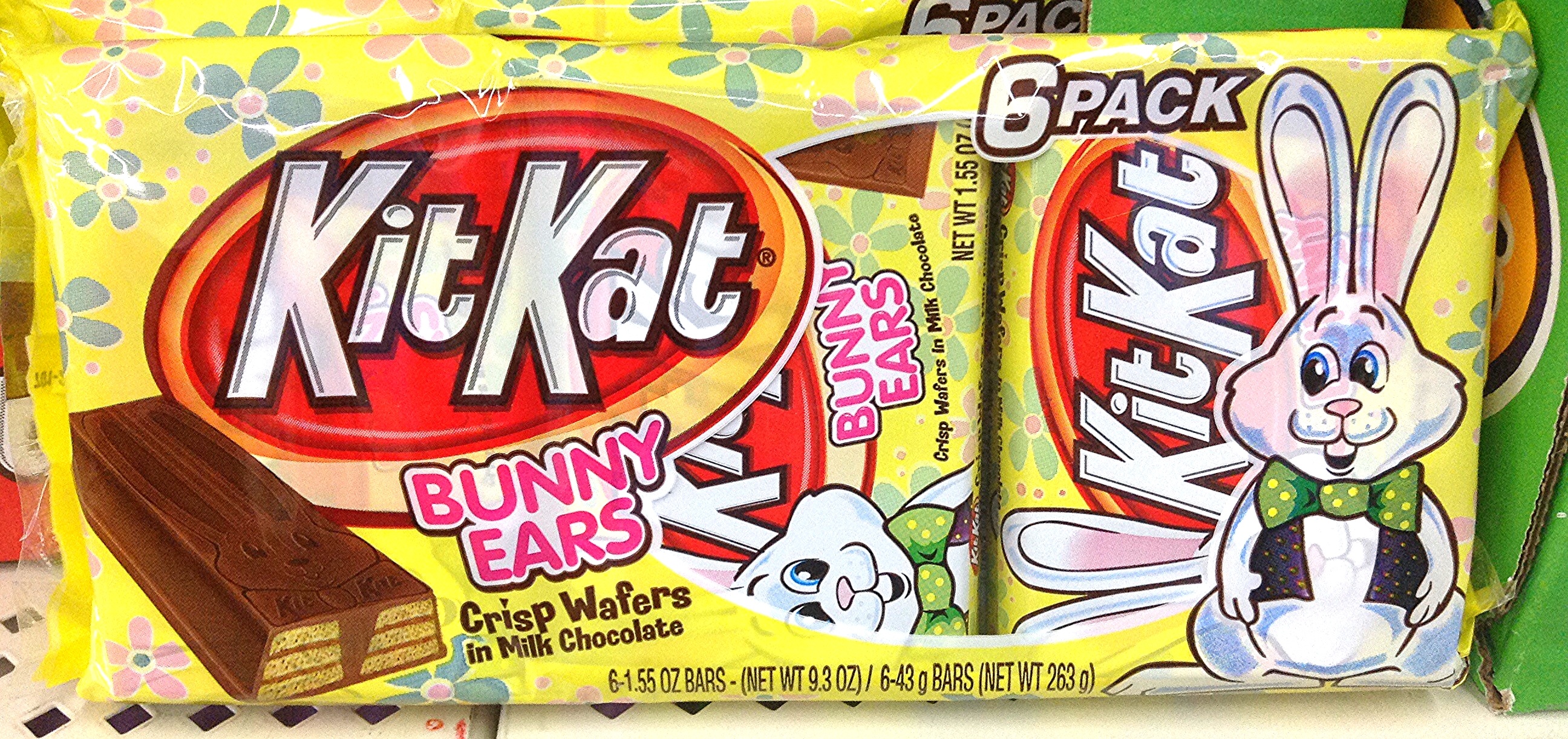 the front and side of a carton of ski - ja bunny ears