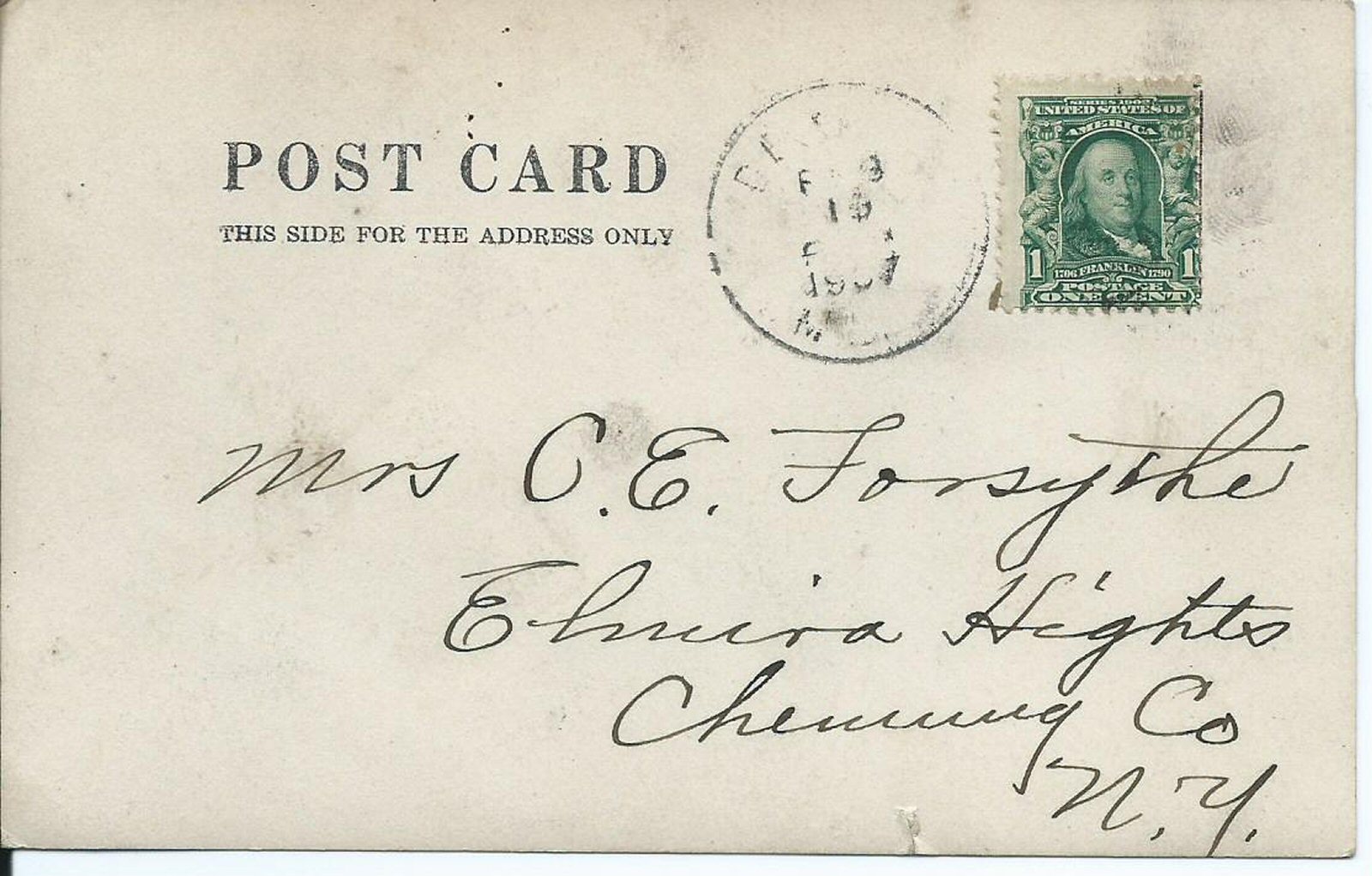 old post card with a stamp from the great war