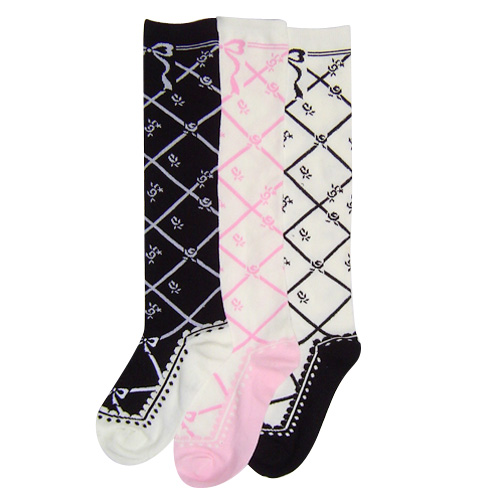two socks are shown with hearts on them