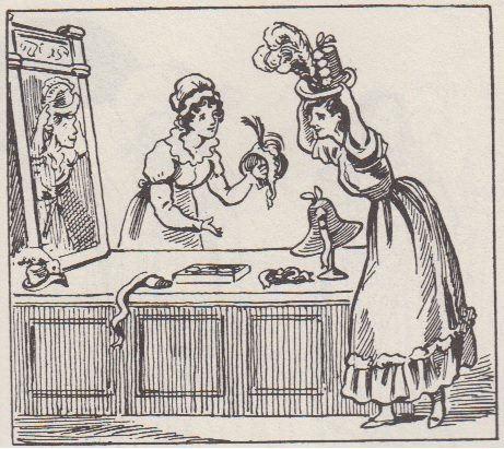 the image shows two girls standing at a counter
