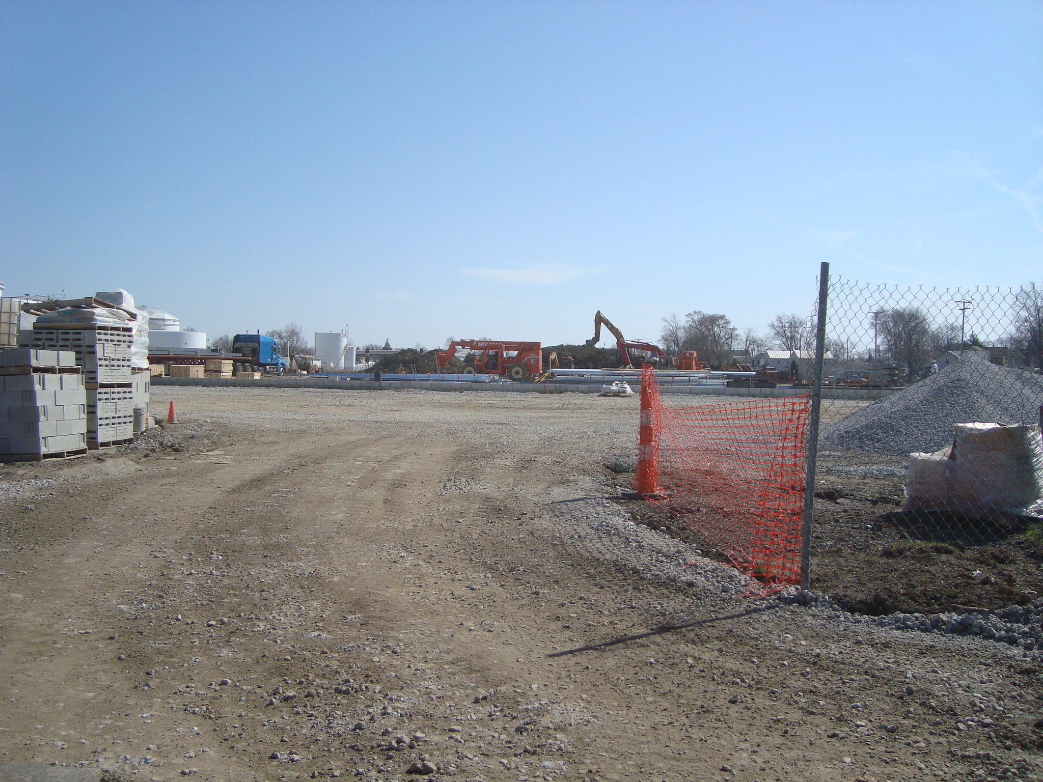 construction site with fence and fenced in area