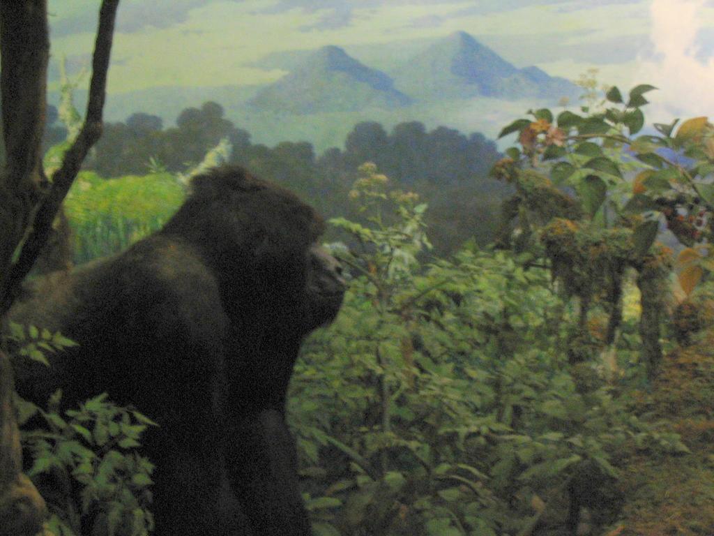 a painting of an animal in a jungle