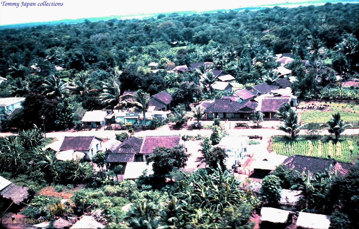 an aerial view of a residential area and land