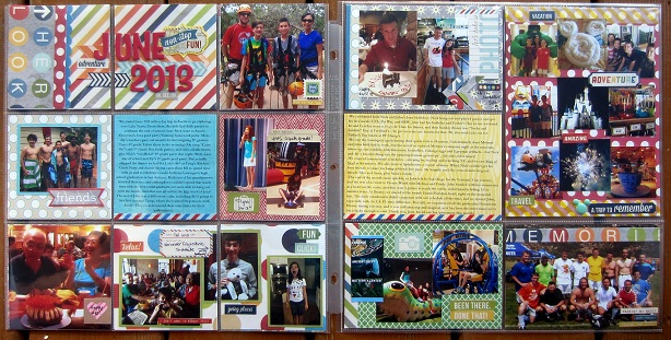 an altered scrapbook with pictures and text