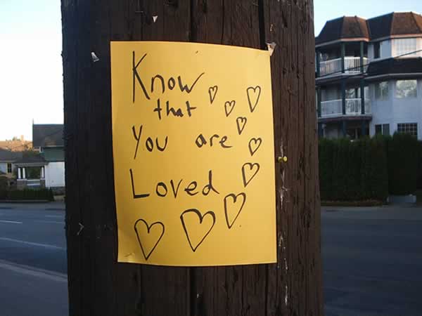 this is a sign posted on a telephone pole