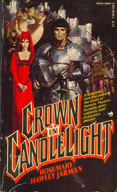 the cover to the novel crown and candlelight by rosemary hawell jarman