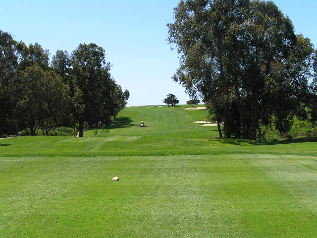 a golf course with an area for people to play