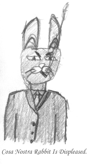 the drawing of a cat wearing a suit