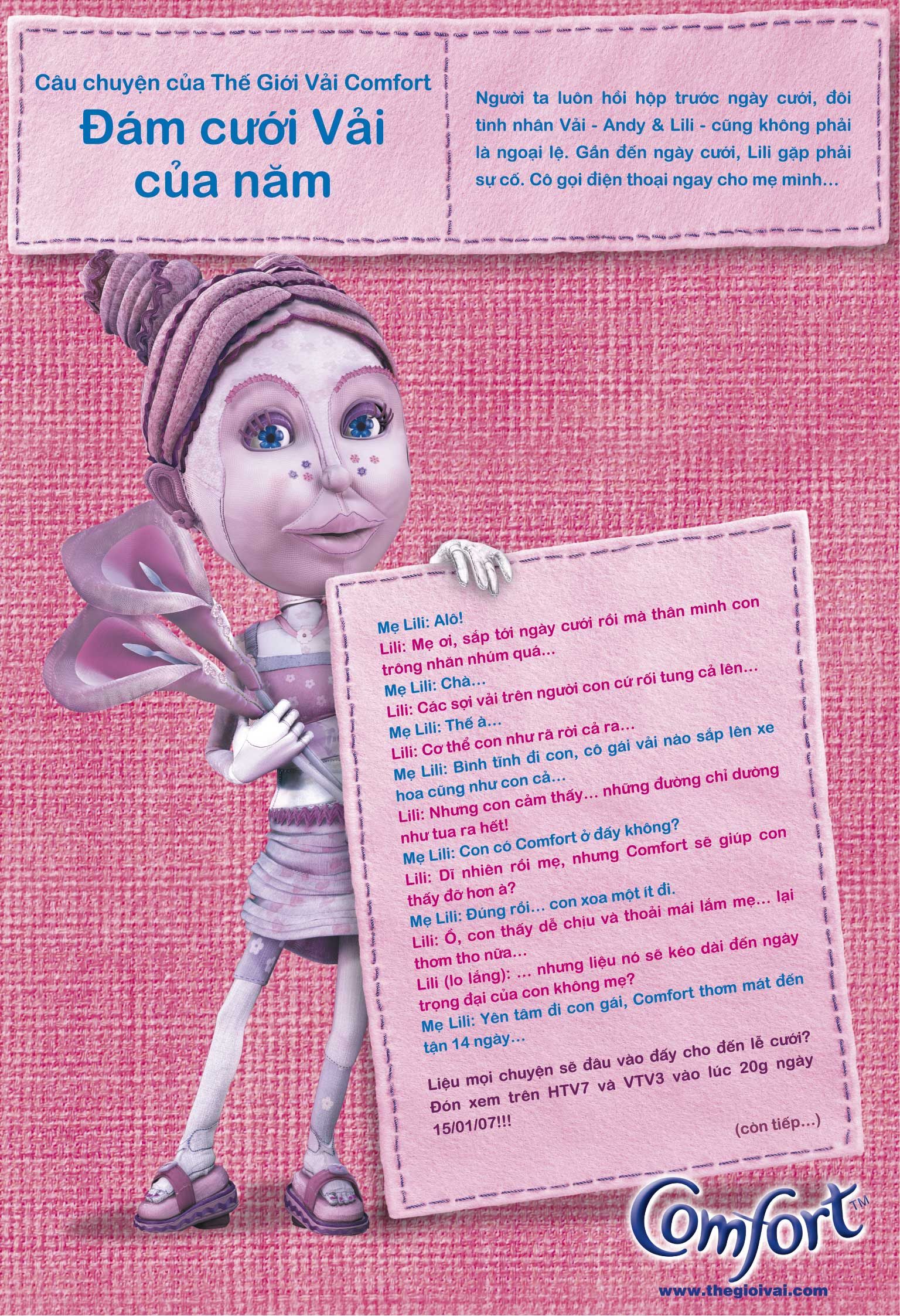 a pink poster with the words written on it