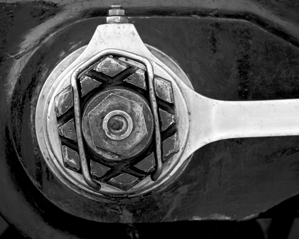 a metal object is seen in a po