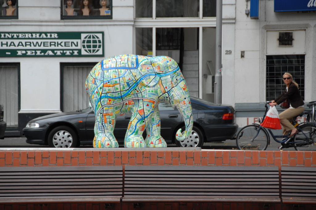 the elephant is made of many parts of a city