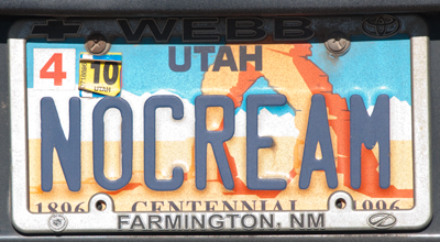 the license plate for an area known as the united states of north dakota