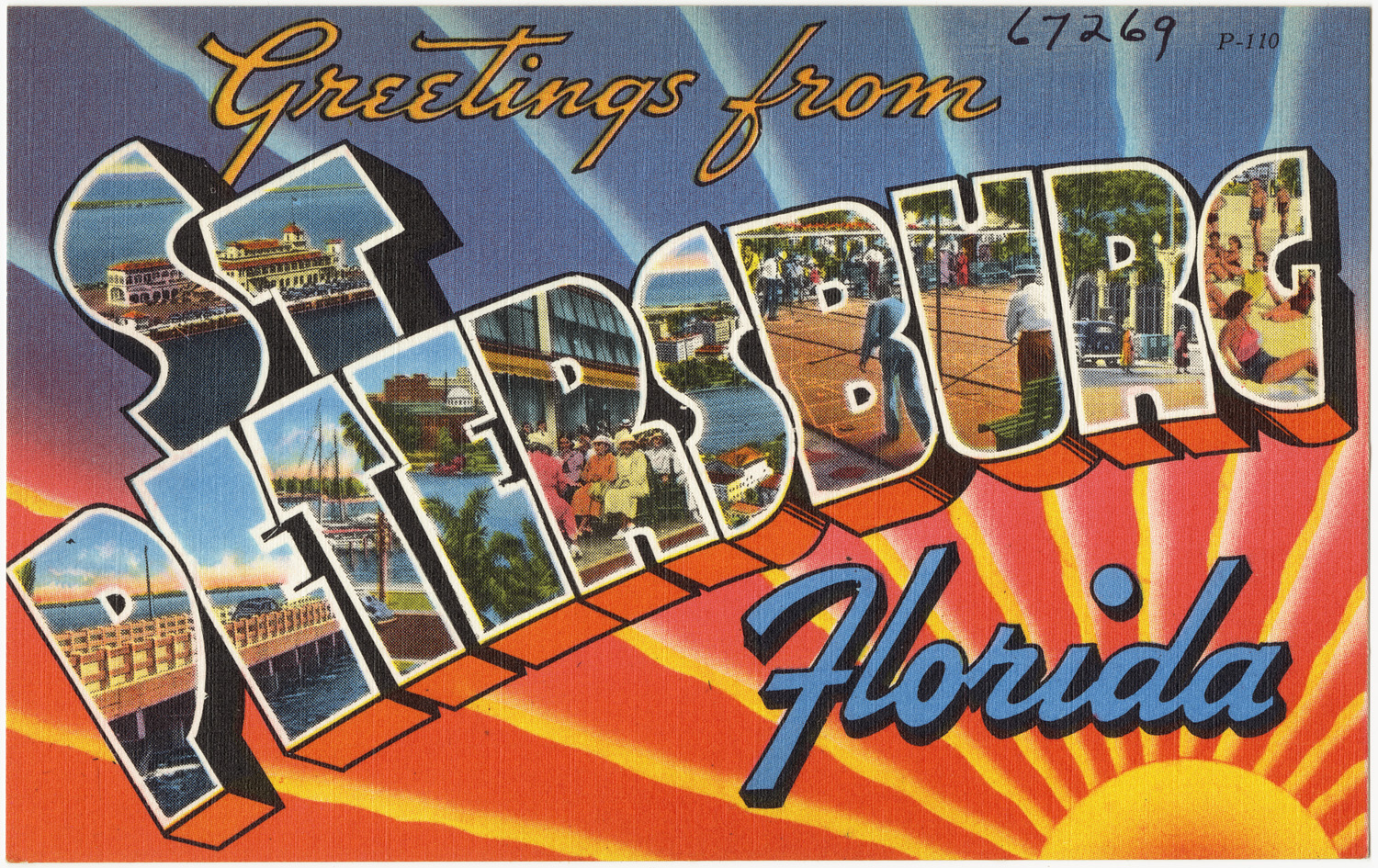 greetings from the city of florida postcard