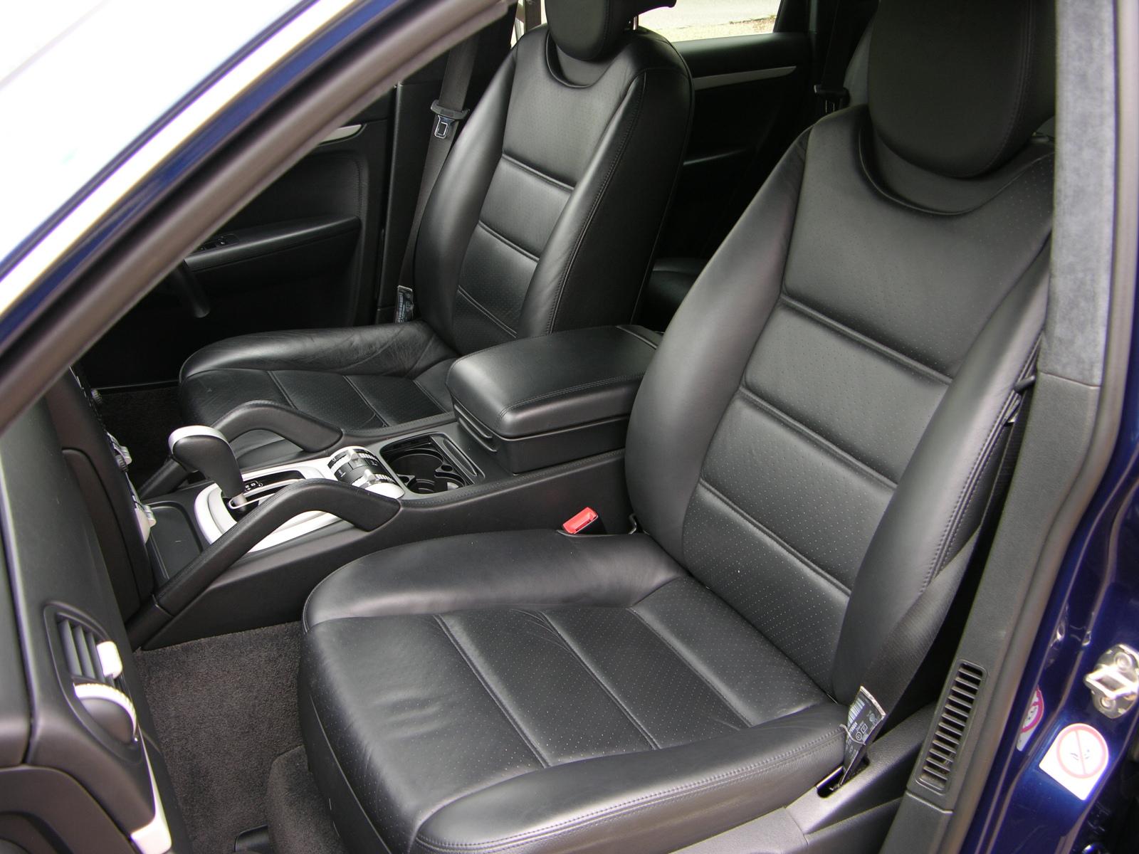 the inside view of the car with the driver's side seats in place