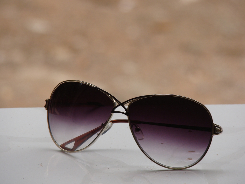 an image of a pair of sunglasses on display