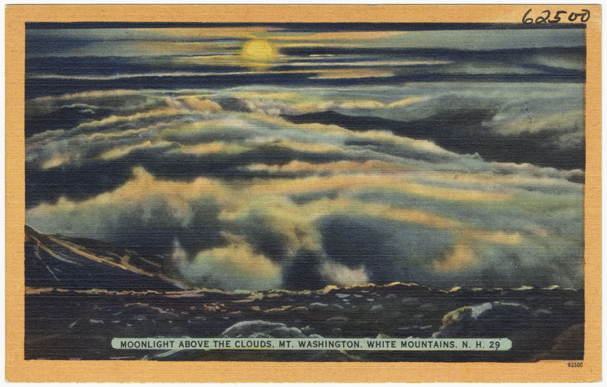 a painting of a storm coming from the ocean with a yellow sun