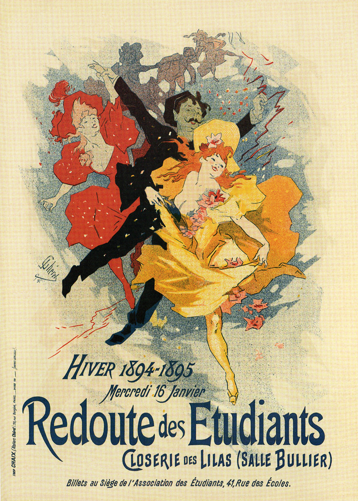 a french vintage ballet concert poster