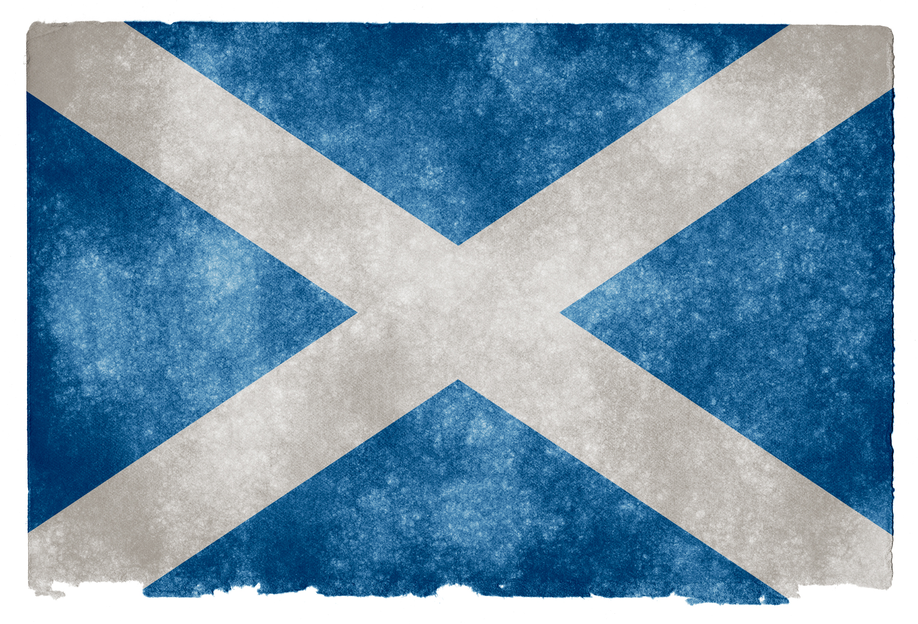 a flag of scotland painted on top of soing