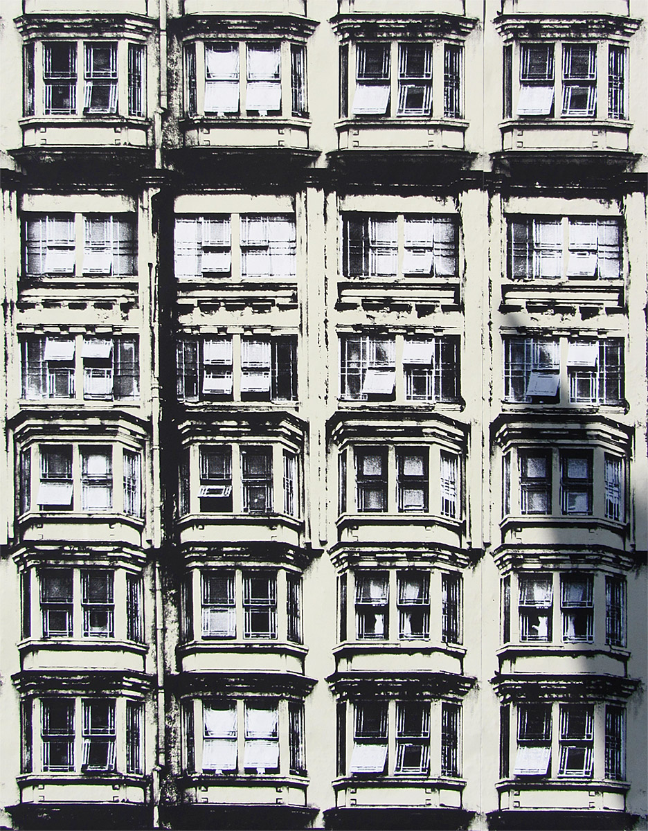 many windows are shown on a building's side