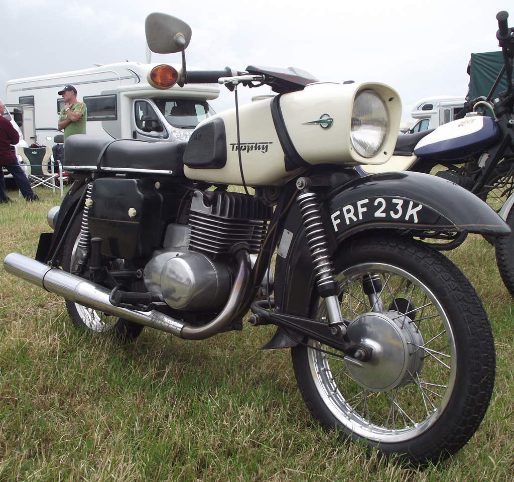 a motor bike with the word fw23 parked on the grass