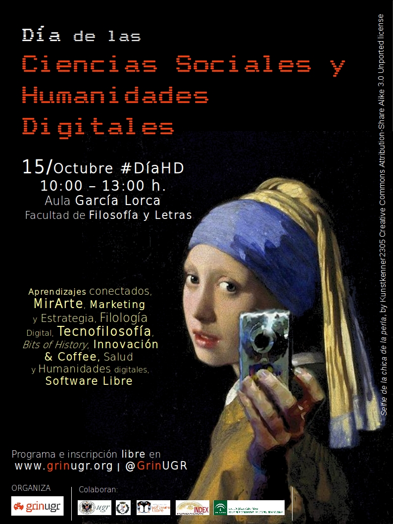 poster with the word dianias soctalies digitales