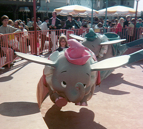 a person in an elephant costume on a roller coaster