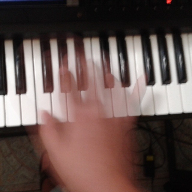 closeup of the hand of someone playing the keyboard