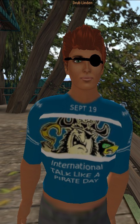 a virtualized character in sunglasses and a t - shirt