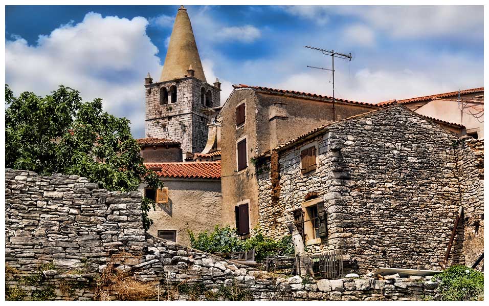 a brick church in an old part of town